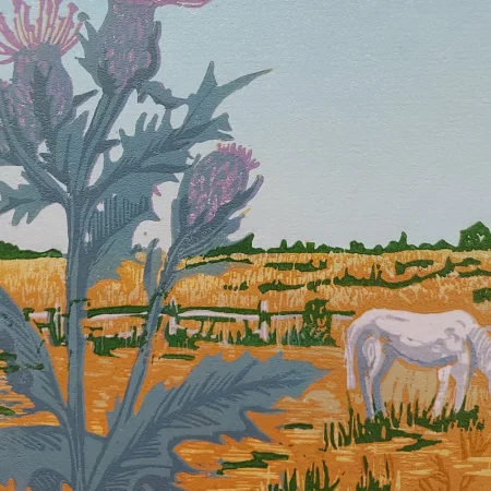 Long Hot Summer Original linocut Print - Image 3