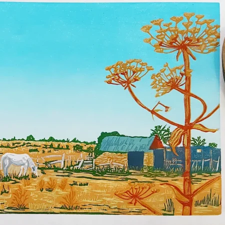 Long Hot Summer Original linocut Print - Image 4
