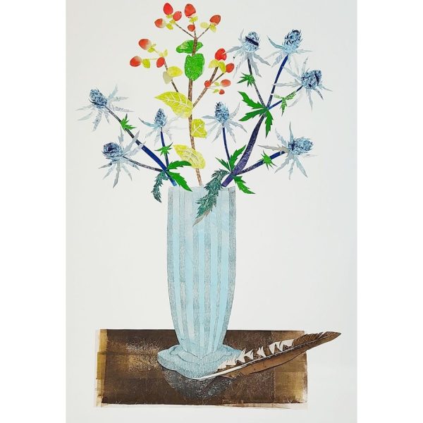 Still Life with Feather Collage Print