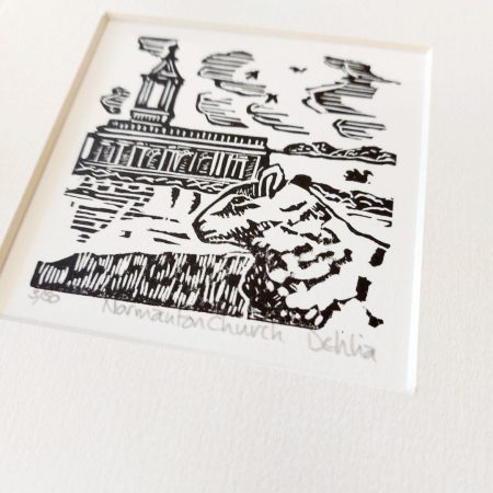 Normanton Church Original Linocut Print - Image 5