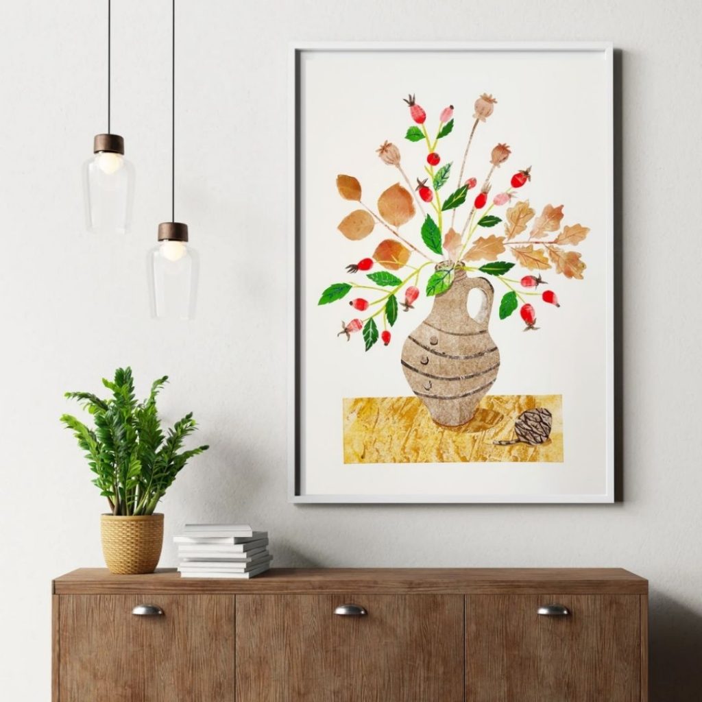 Still Life with Cone Collage Print