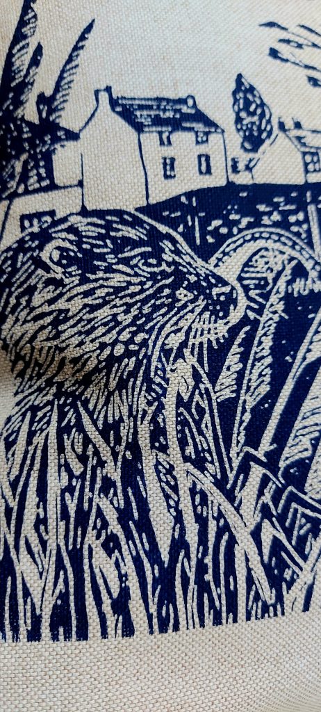 Hand Screen-Printed Cushions-Original Linocut Design